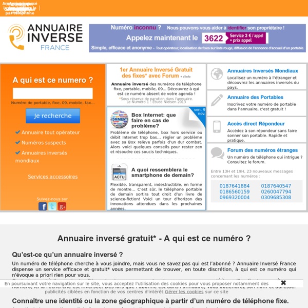 ANNUAIRE INVERSE | Pearltrees