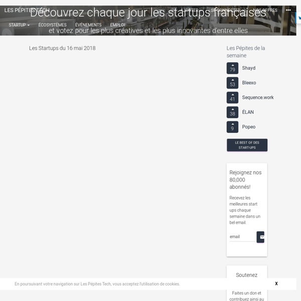 L'annuaire des startups de France tous les jours