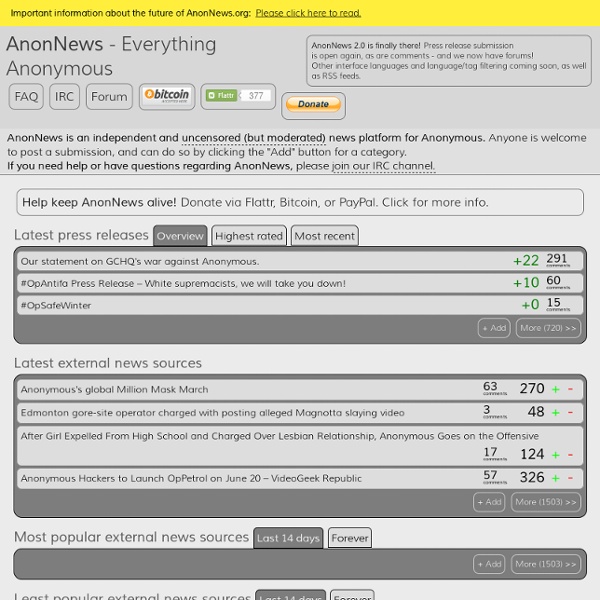 AnonNews.org : Everything Anonymous
