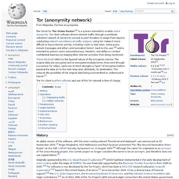 Tor (anonymity network)