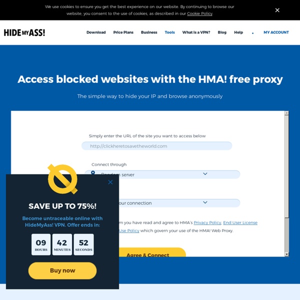 Free Proxy - Surf Anonymously & Hide Your IP Address - Hide My Ass!