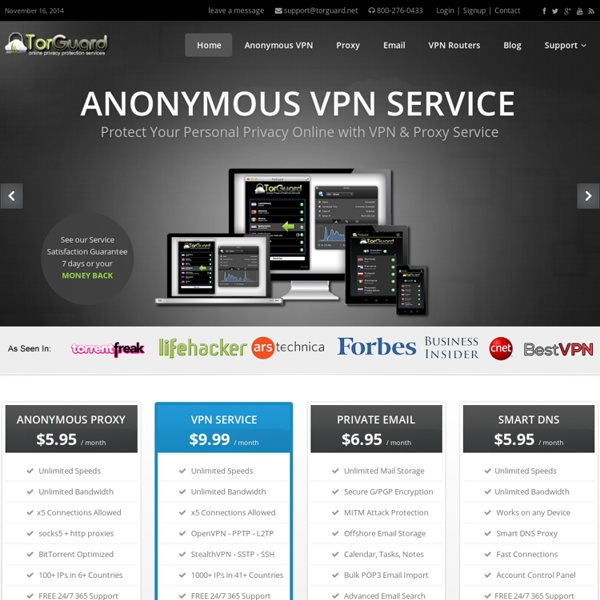 Anonymous VPN, Proxy & Torrent Proxy Services