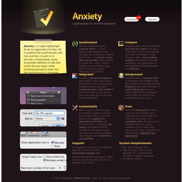 Anxiety - Lightweight To-do Management