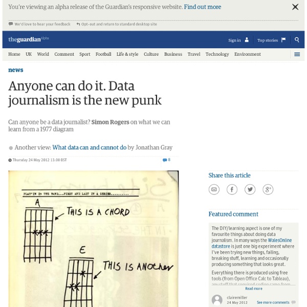 Anyone can do it. Data journalism is the new punk
