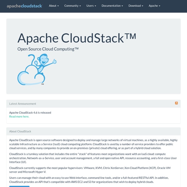 CloudStack (Incubating): Open Source Cloud Computing