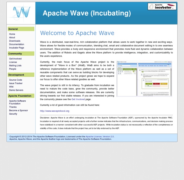Wave - Welcome to Apache Wave (incubating)
