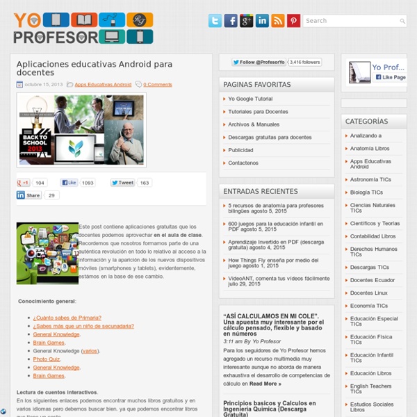 Aplicaciones educativas Android para docentes