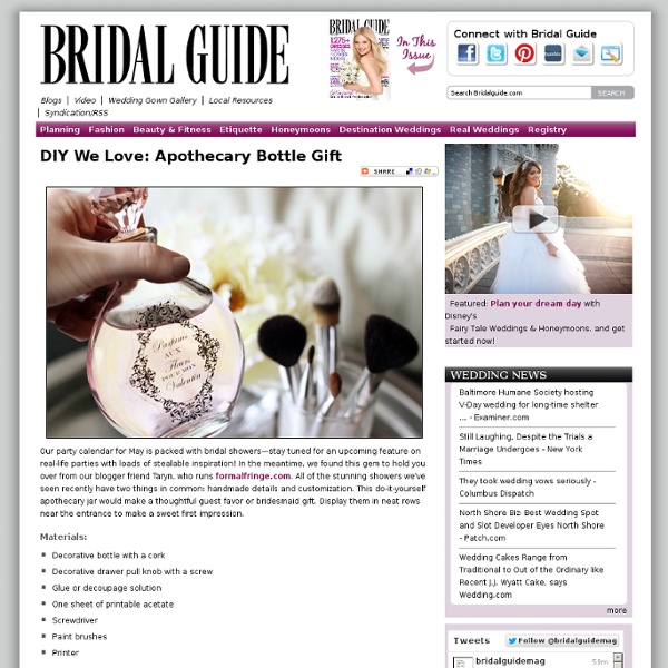 DIY Apothecary Bottle - DIY Bridesmaid Gift