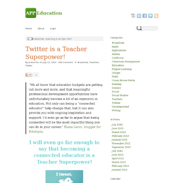 Twitter is a Teacher Superpower!