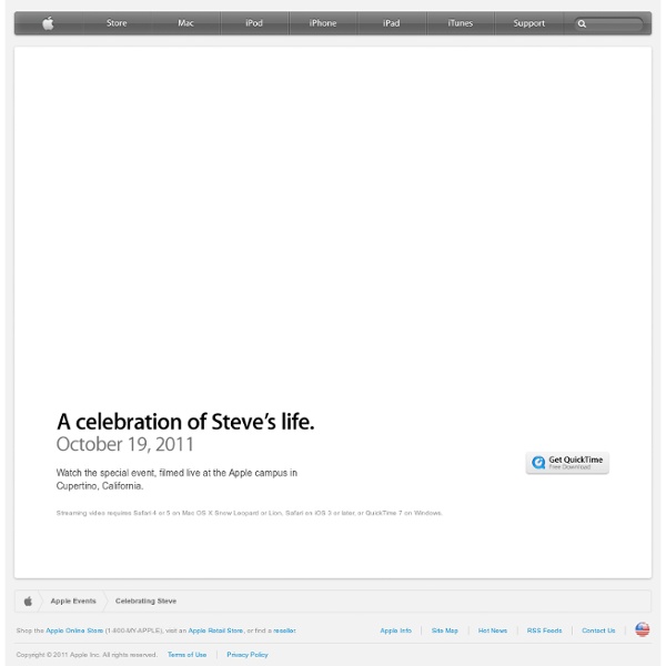 Apple Events - Celebrating Steve