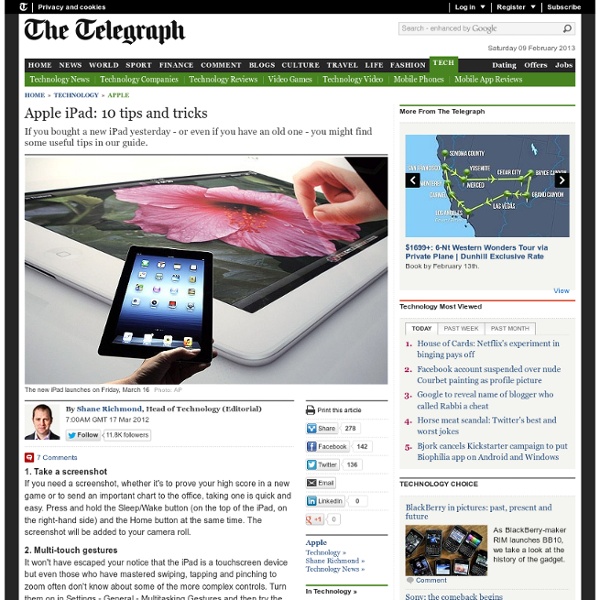 Apple iPad: 10 tips and tricks