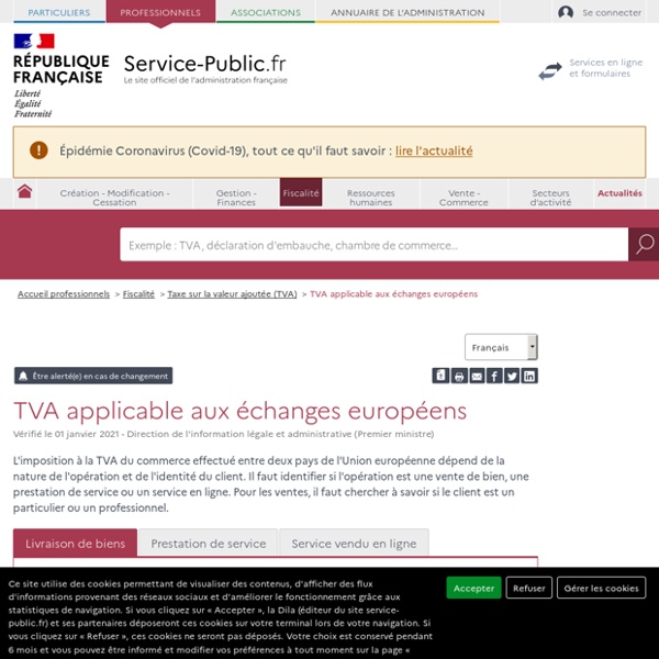 TVA échanges européens (Service public)