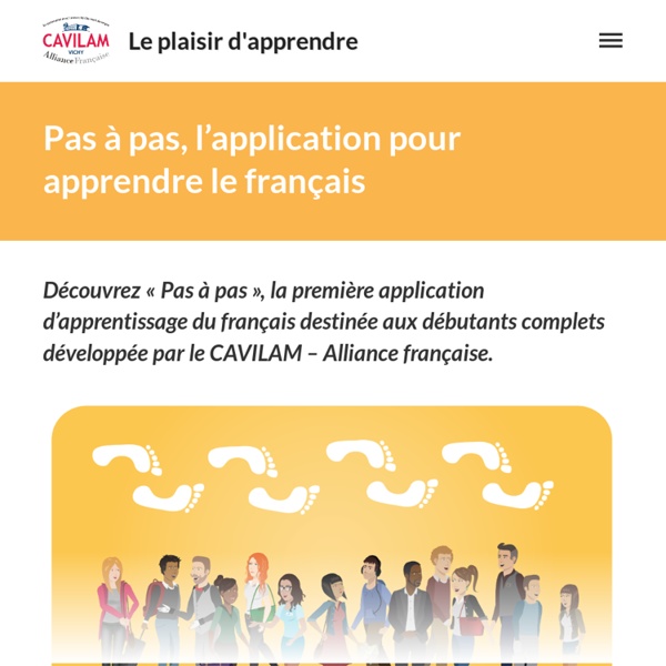 Pas à pas, l’application pour apprendre le français – Le plaisir d'apprendre
