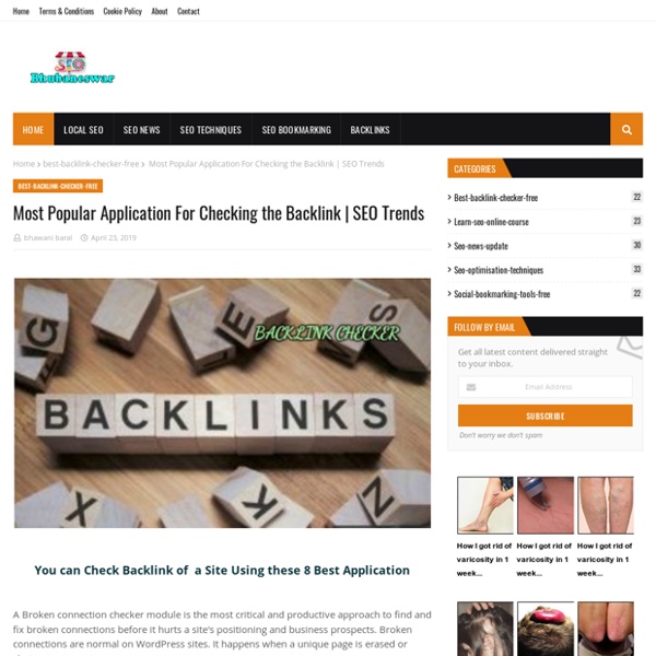 Most Popular Application For Checking the Backlink