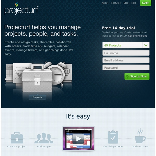 Projecturf - Web-based project management app, collaboration and task management software