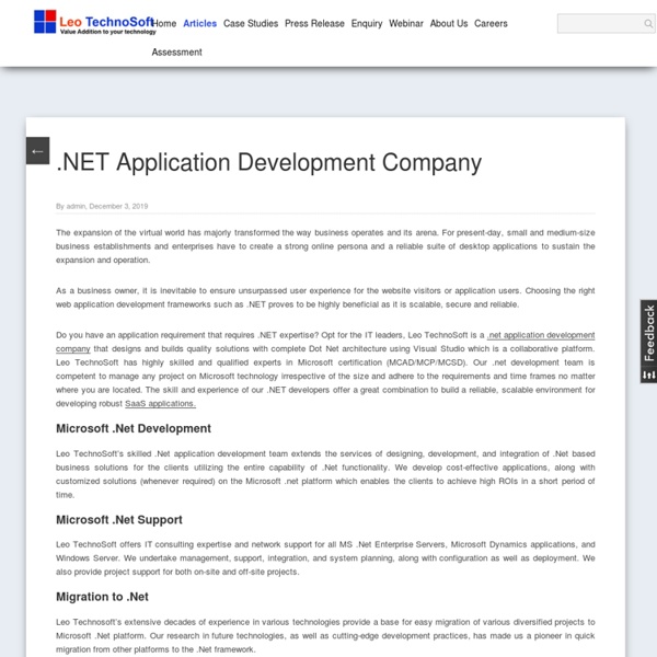 Https://blog.leosys.net/net-application-development-company/