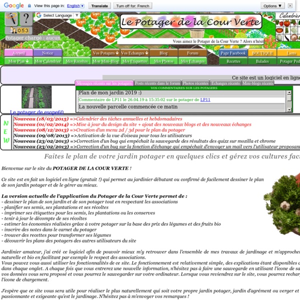 Application gratuite de dessin du plan de votre jardin potager.