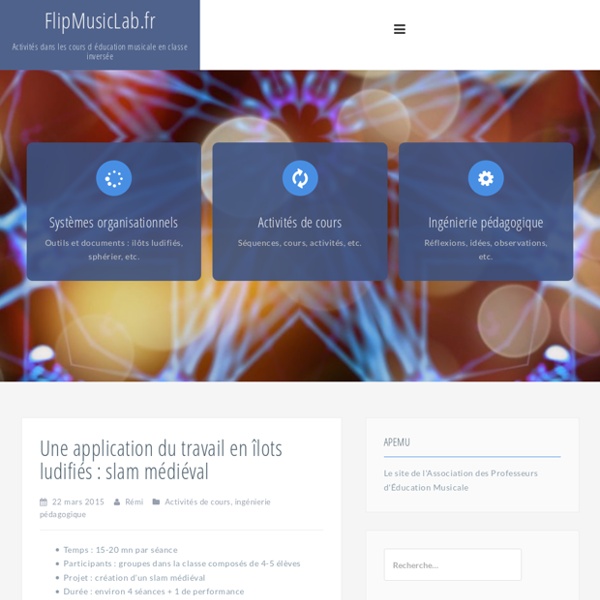 Une application du travail en îlots par rôles : slam médiéval – FlipMusicLab.fr
