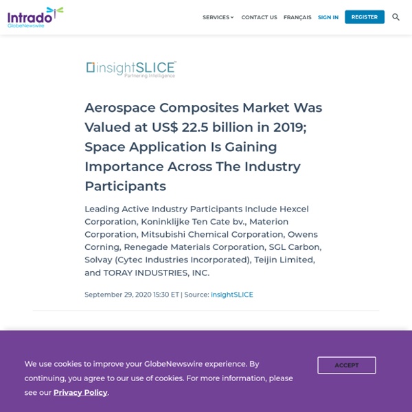 Aerospace Composites Market Was Valued at US$ 22.5 billion in 2019; Space Application Is Gaining Importance Across The Industry Participants