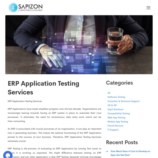 ERP Application Testing Services