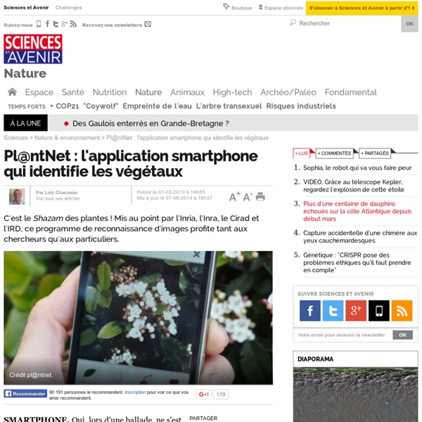 Pl@ntNet : l'application smartphone qui identifie les végétaux- 7 août 2014