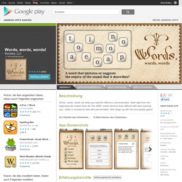 Words, words, words! - Apps on Android Market
