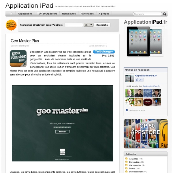 Applications et Jeux iPad, Le Best of des applications sur iPad