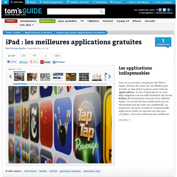 iPad : les meilleures applications gratuites : Les applications indispensables