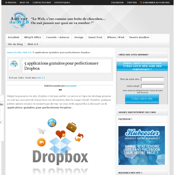 5 applications gratuites pour perfectionner Dropbox