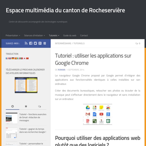 Tutoriel : utiliser les applications sur Google Chrome