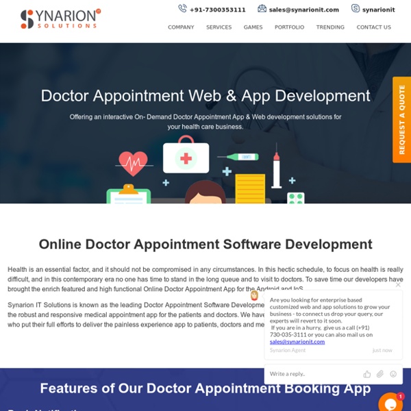Doctor Appointment Booking System Development Company
