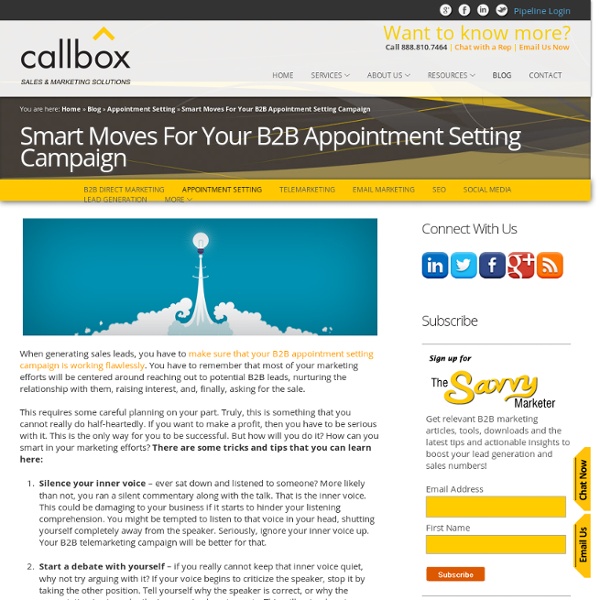 Smart Moves For Your B2B Appointment Setting Campaign
