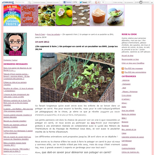 {On apprend à faire } Un potager en carré et un poulailler au BHV, jusqu'au 28/04