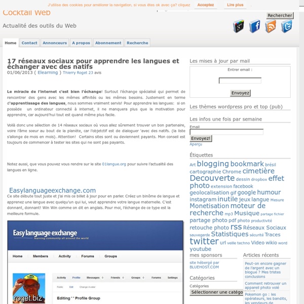 Apprendre Les Langues En Ligne Avec 16 Reseaux Sociaux