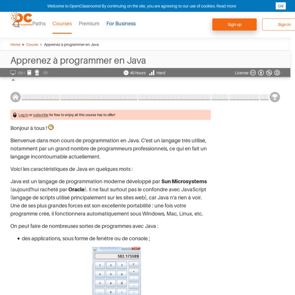 OpenClassrooms - Apprenez à programmer en Java