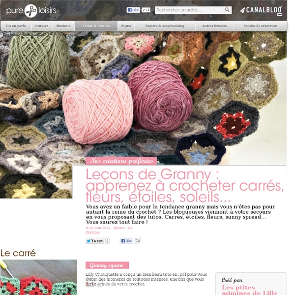 Leçons de Granny : apprenez à crocheter carrés, fleurs, étoiles, soleils et hexagones