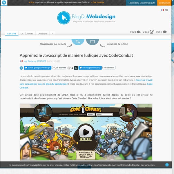 Apprenez le Javascript de manière ludique avec CodeCombat - programation-jeu