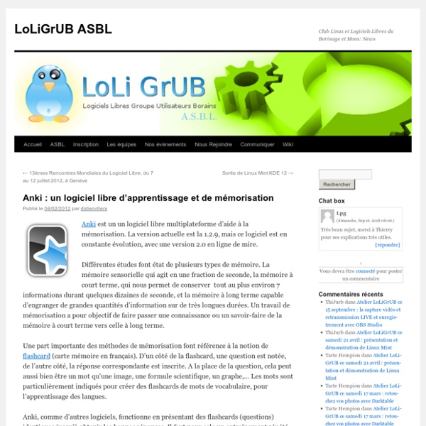 Anki : un logiciel libre d’apprentissage et de mémorisation
