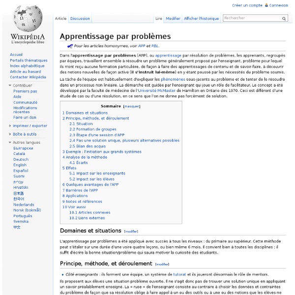 Apprentissage par problèmes