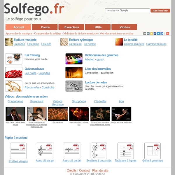 Solfego.fr - le site d'apprentissage du solfege et de la musique