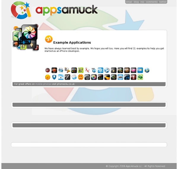 AppsAmuck iPhone Development Tutorials and Examples