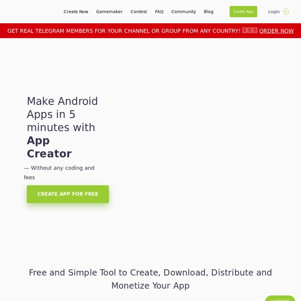 Create Android App / Make Your Own Android Apps / Android App Maker / AppsGeyser