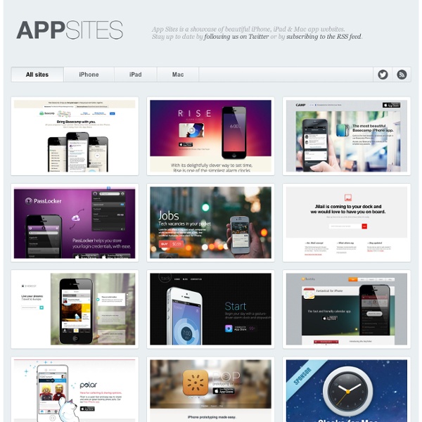 App Sites - Showcase of great iPhone, iPad & Mac app websites