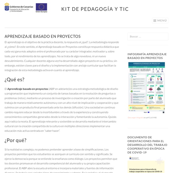 Aprendizaje basado en proyectos – Kit de Pedagogía y TIC