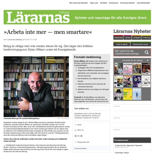 »Arbeta inte mer — men smartare«