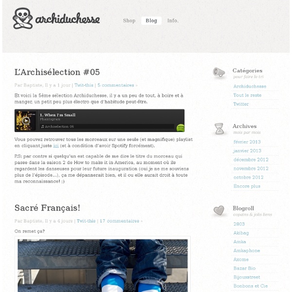 Archiduchesse, Blog