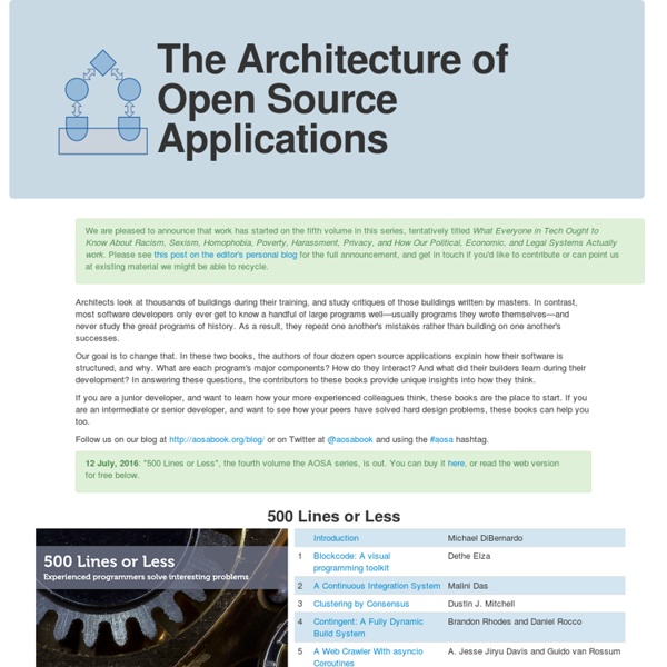 The Architecture of Open Source Applications