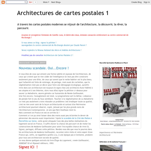 Architectures de cartes postales