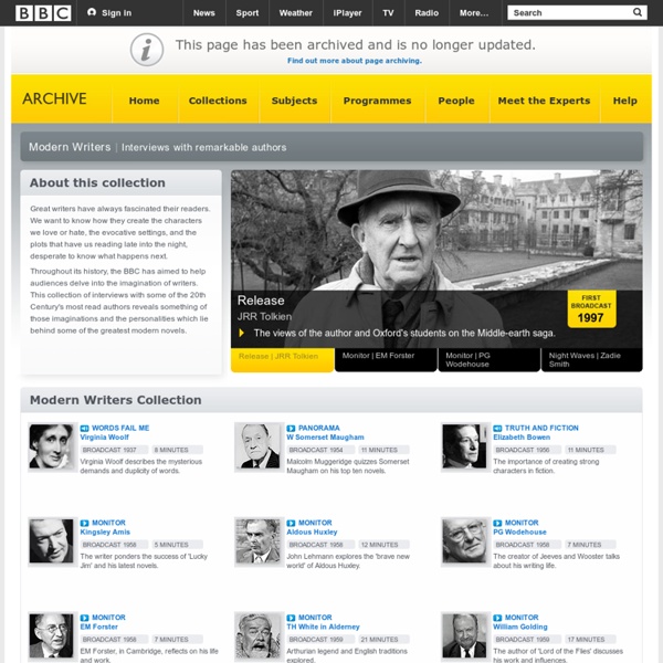 Archive - Modern Writers - Interviews with remarkable authors