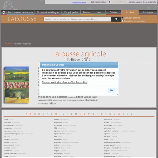 Archive Larousse : Larousse agricole